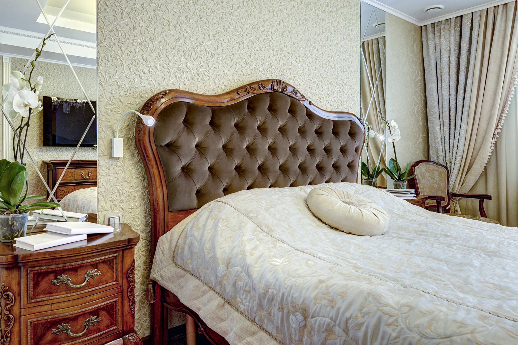 Спальная дизайн интерьера классический стиль