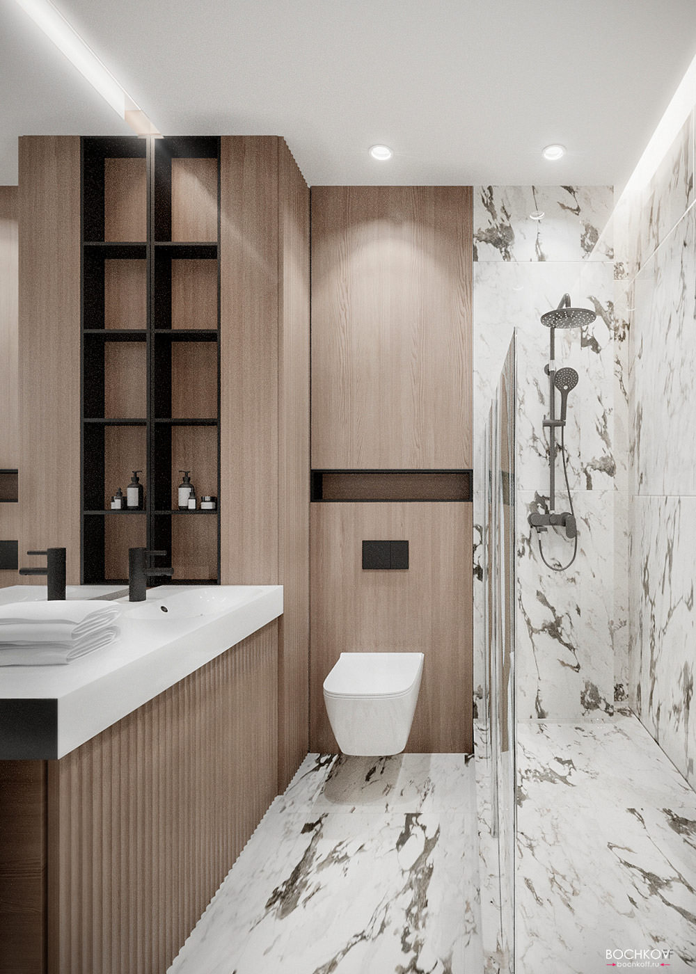 Ванная комната, дизайн проект квартиры Москва SLuda01