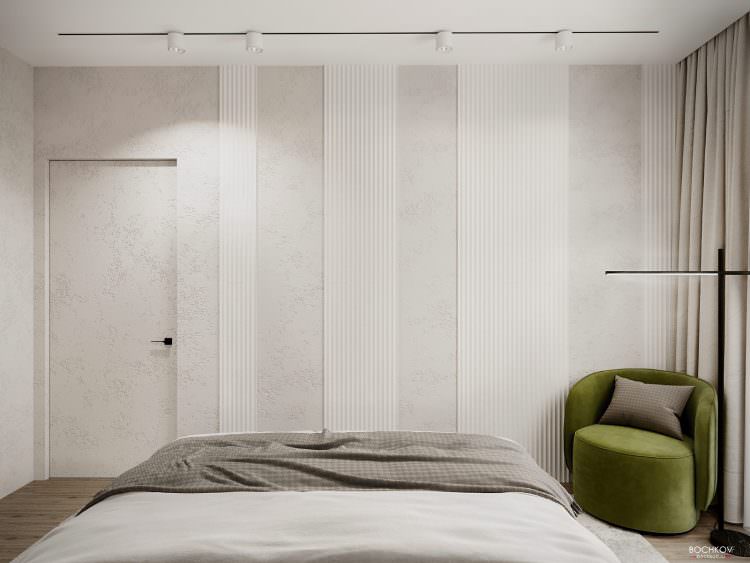Спальная комната вид с кровати, дизайн проект квартиры Москва SLuda01
